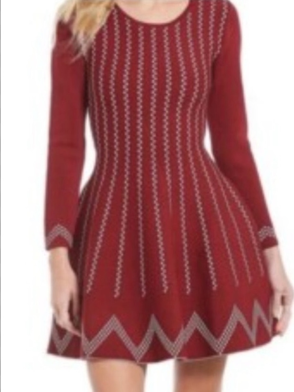 GIANNI BINI burgundy‎ kortni sweater dress